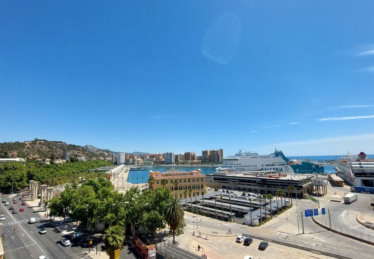 Ferienwohnung in Málaga - Jardines del Puerto with View